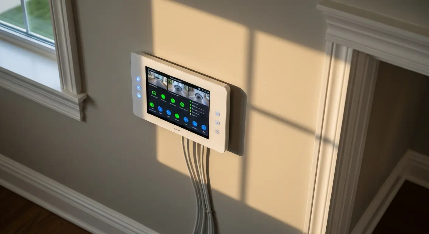 Smart home app controlling alarm system