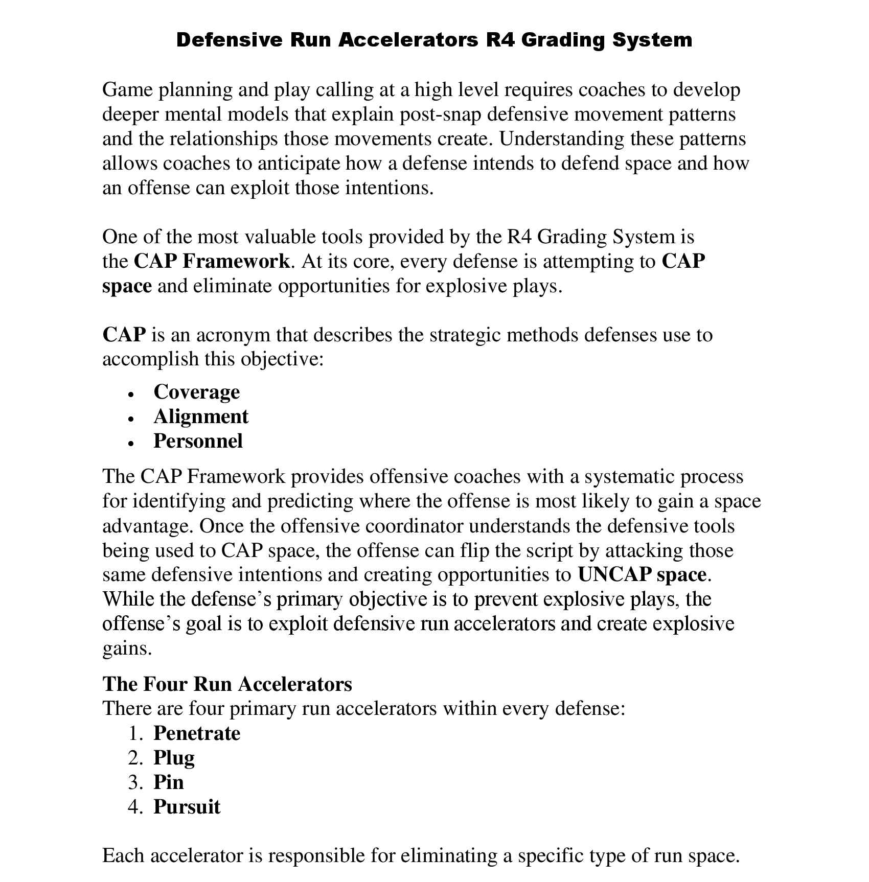 R4 Grading System’s Defensive Run Accelerators