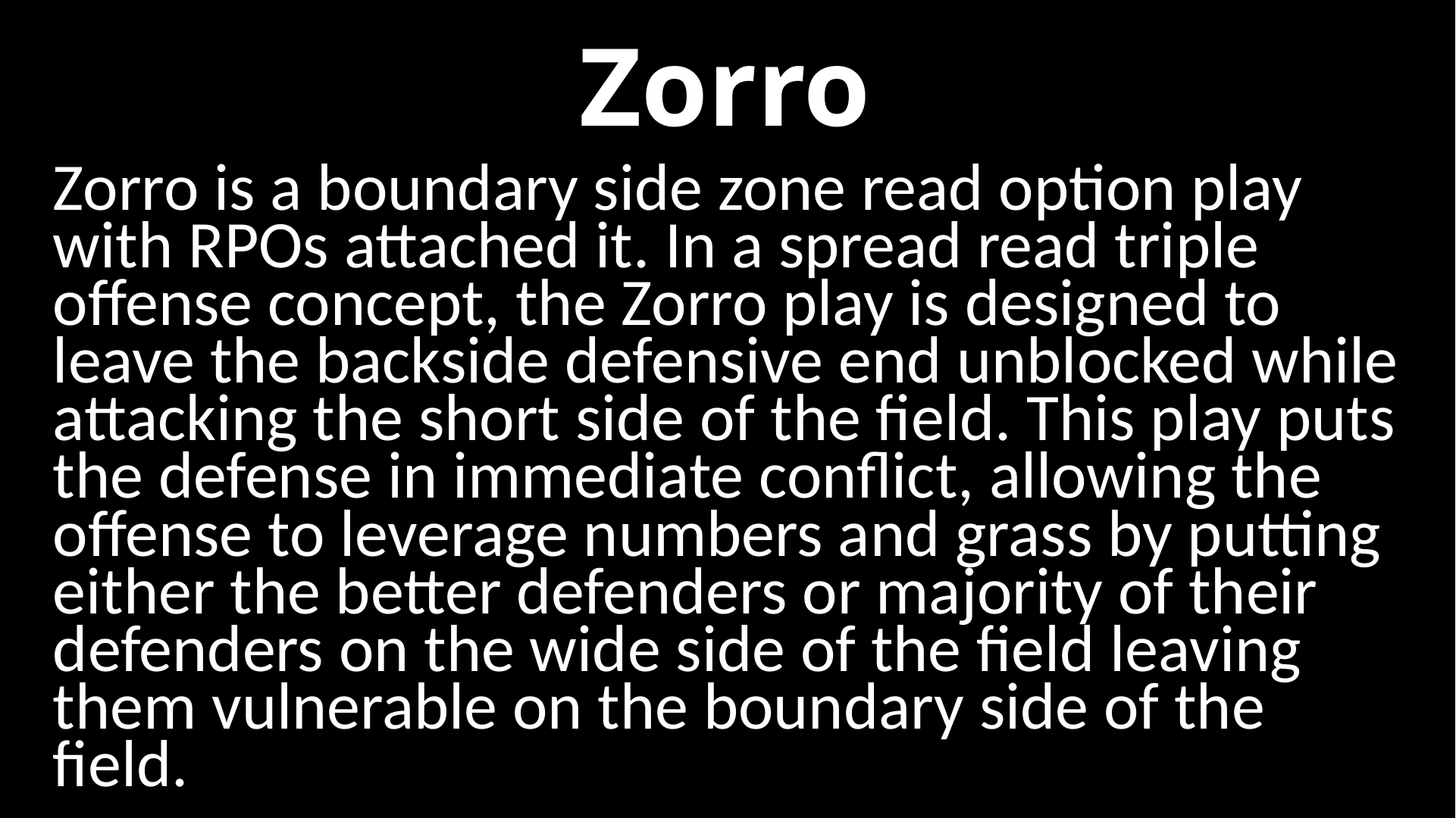 Zorro Zone Read Play — diagram 2