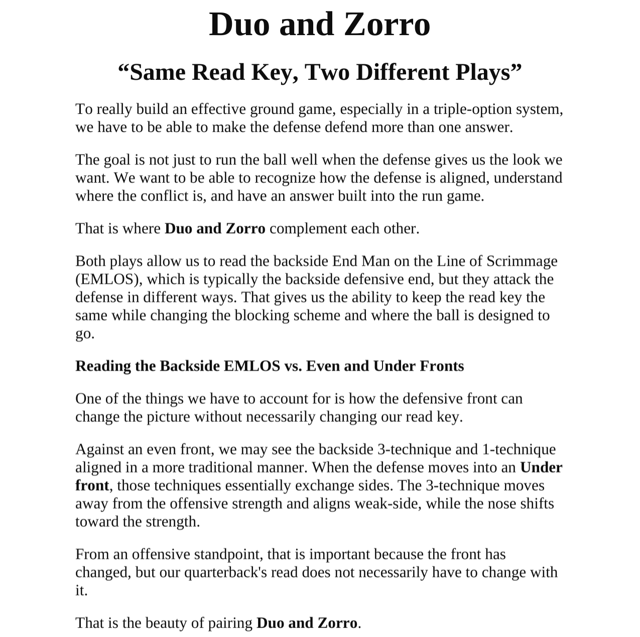 Duo and Zorro — diagram 1