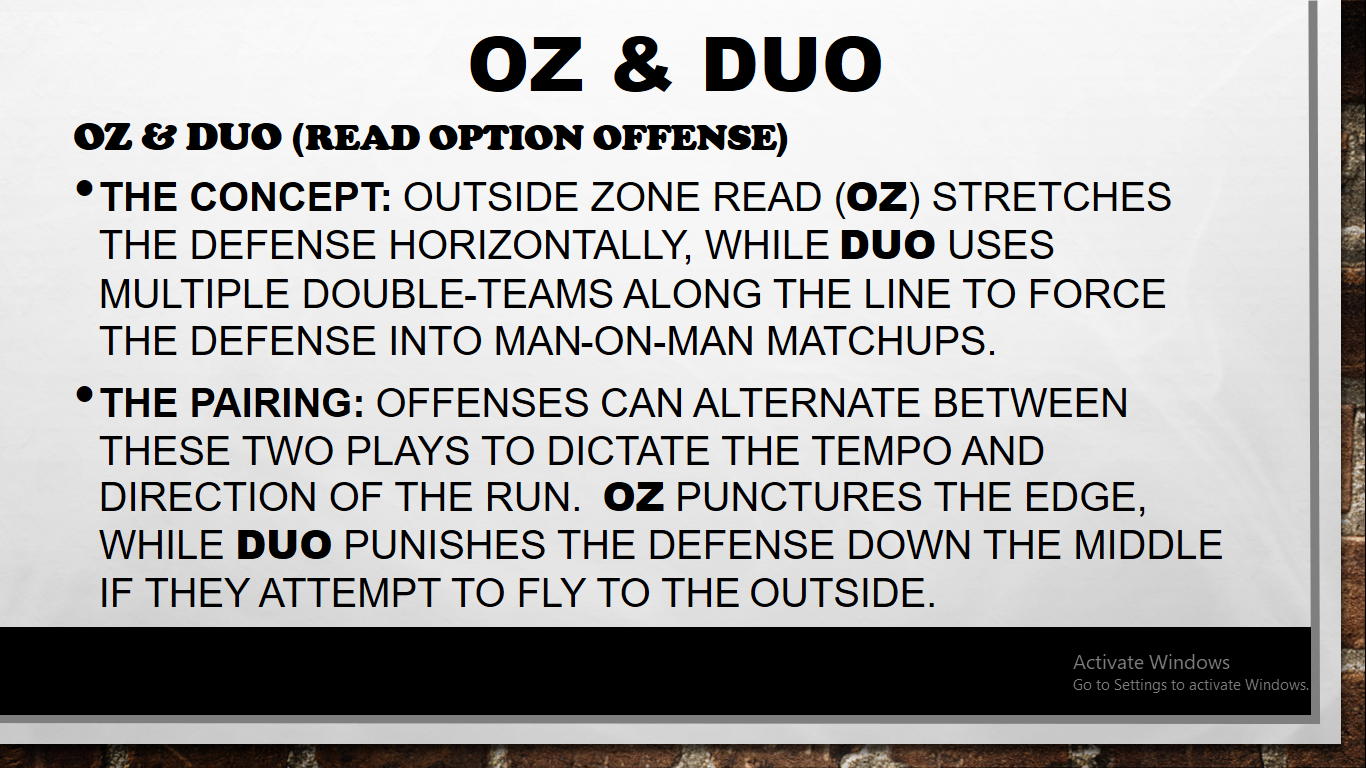 Run Game Pairings — diagram 8