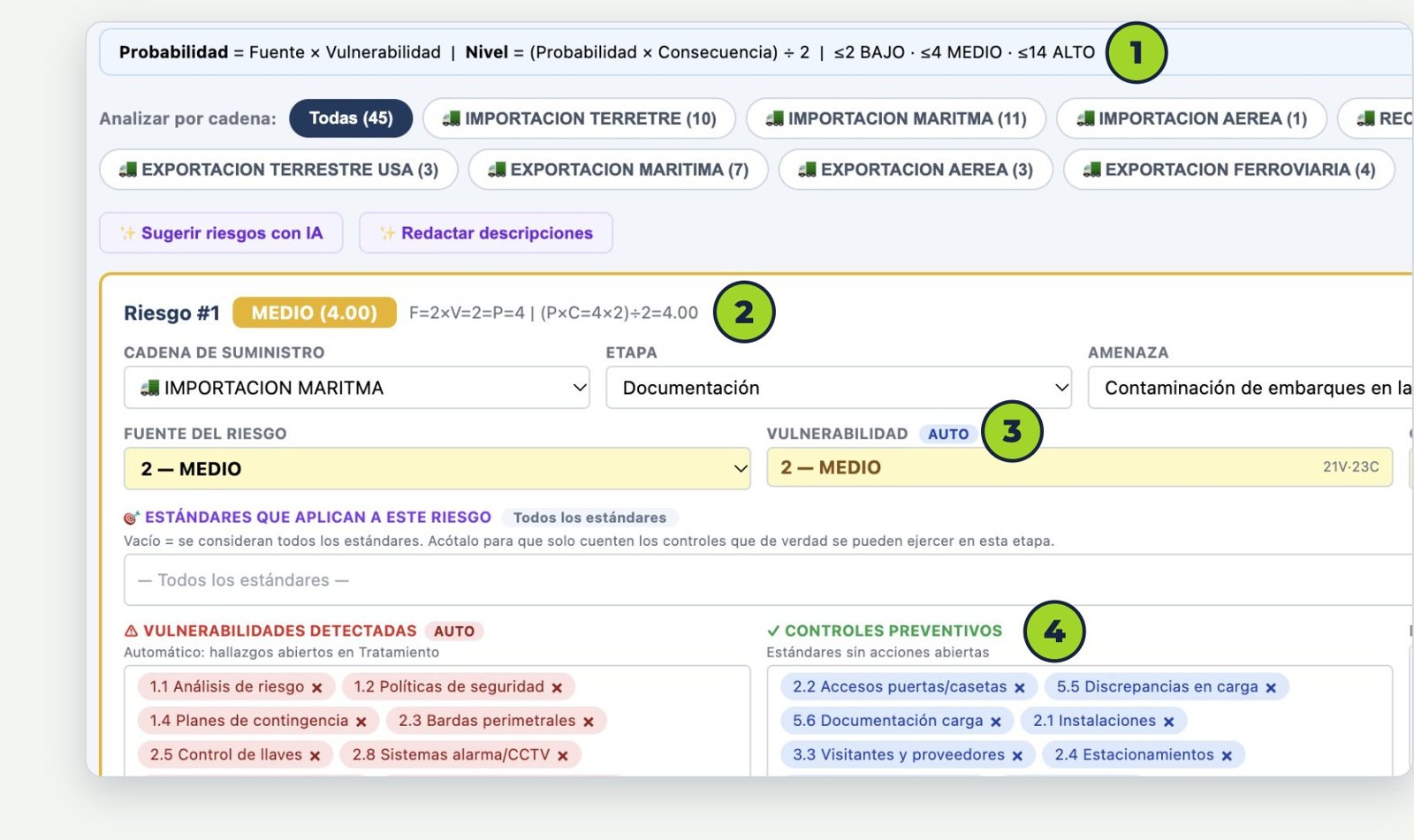 Captura de la Matriz de Riesgos OEA: el cálculo deja de ser manual