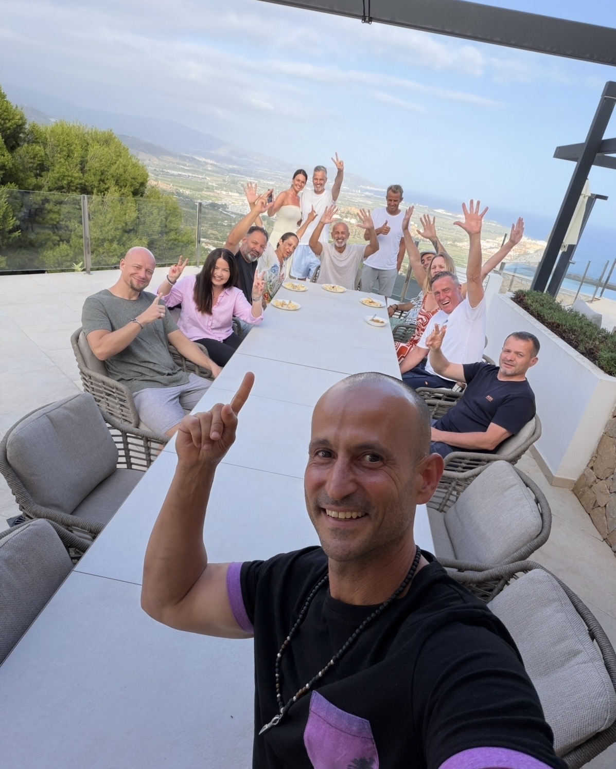 Gruppe in der Villa