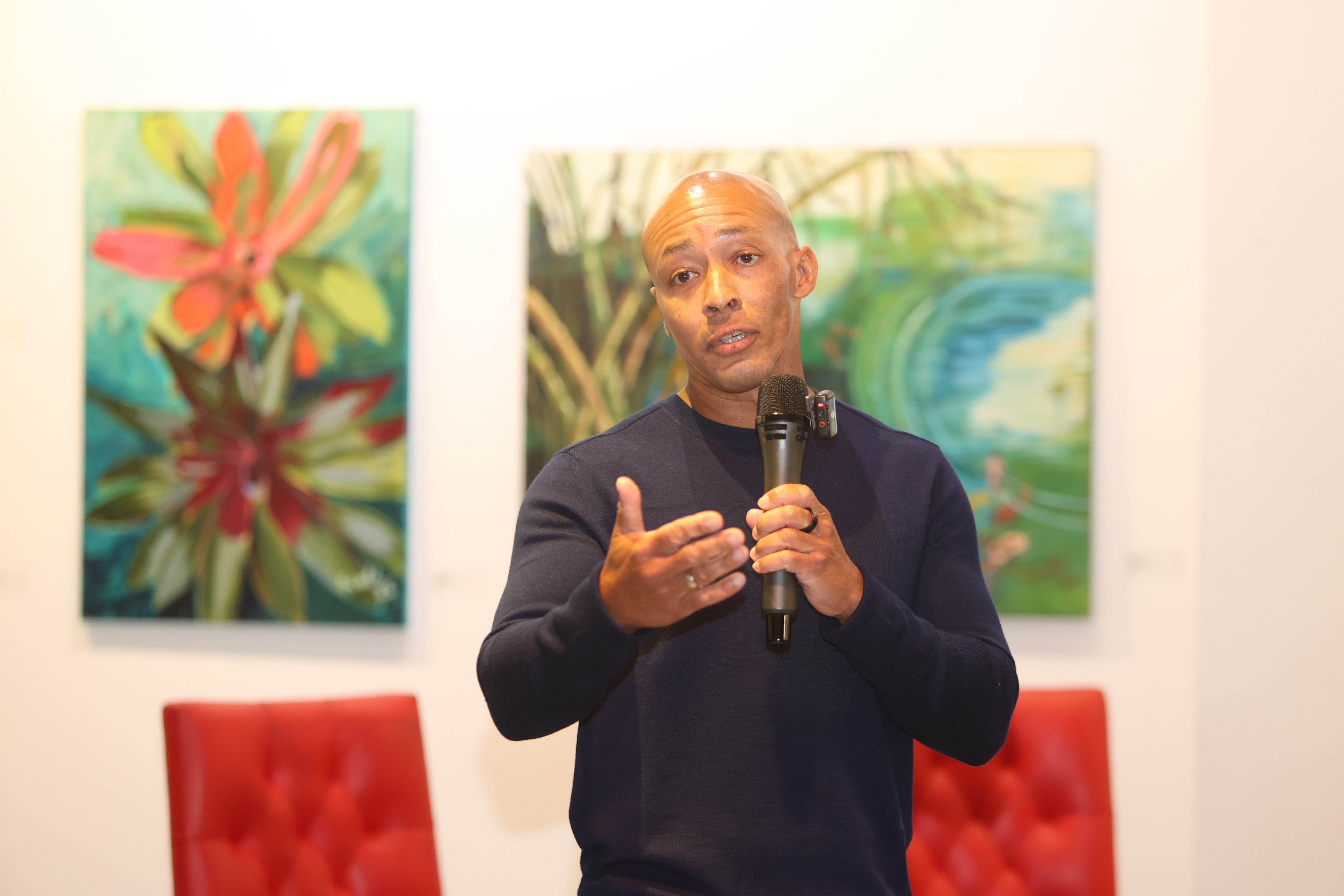Alain Leroy, Founder of Venture Philanthropy Blueprint (VPB) speaking at the Diaspora Network Event Hosted by Entrepreneurs Across Borders (EAB)