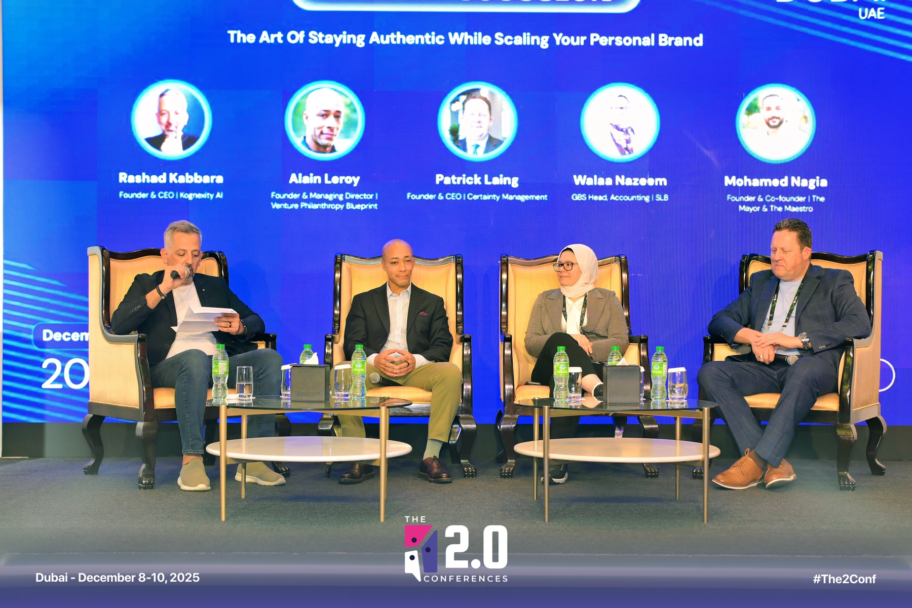 Alain Leroy on panel at Founder 2.0 Conference Dubai discussing authenticity while scaling personal brands Alain Leroy on panel at Founder 2.0 Conference Dubai discussing authenticity while scaling personal brands