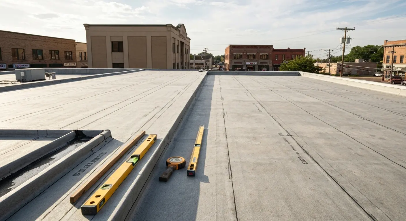 Commercial flat roof project