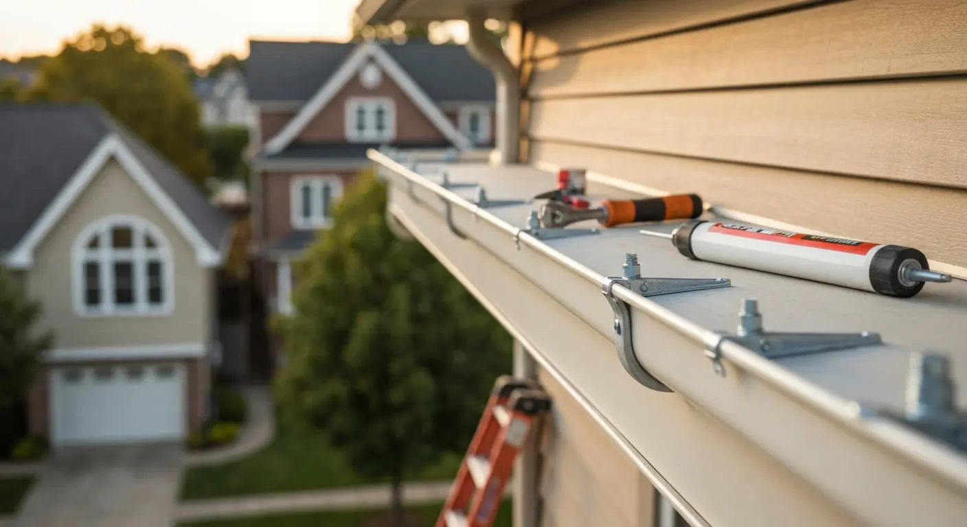 Gutter repair work