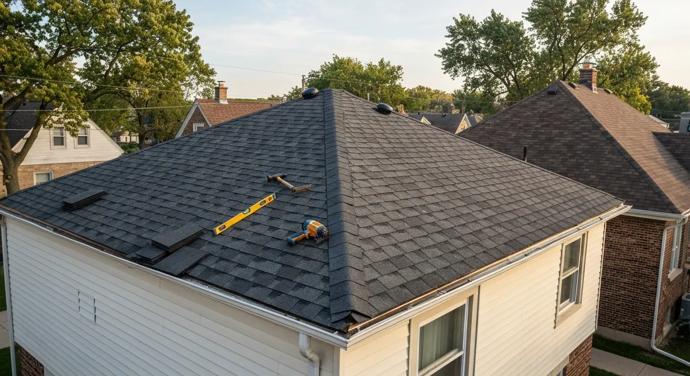 Residential roof installation