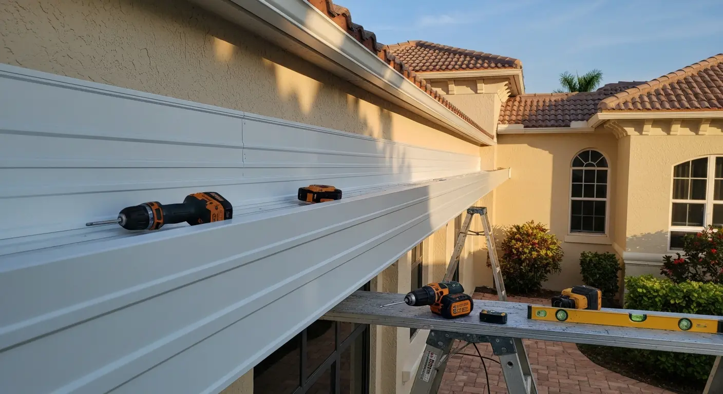 Soffit repair and replacement work
