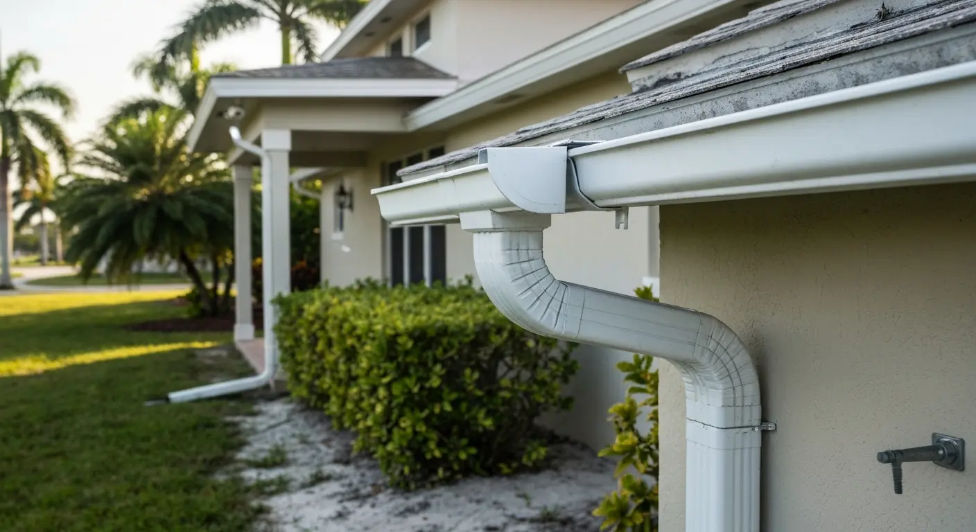 Downspout installation project