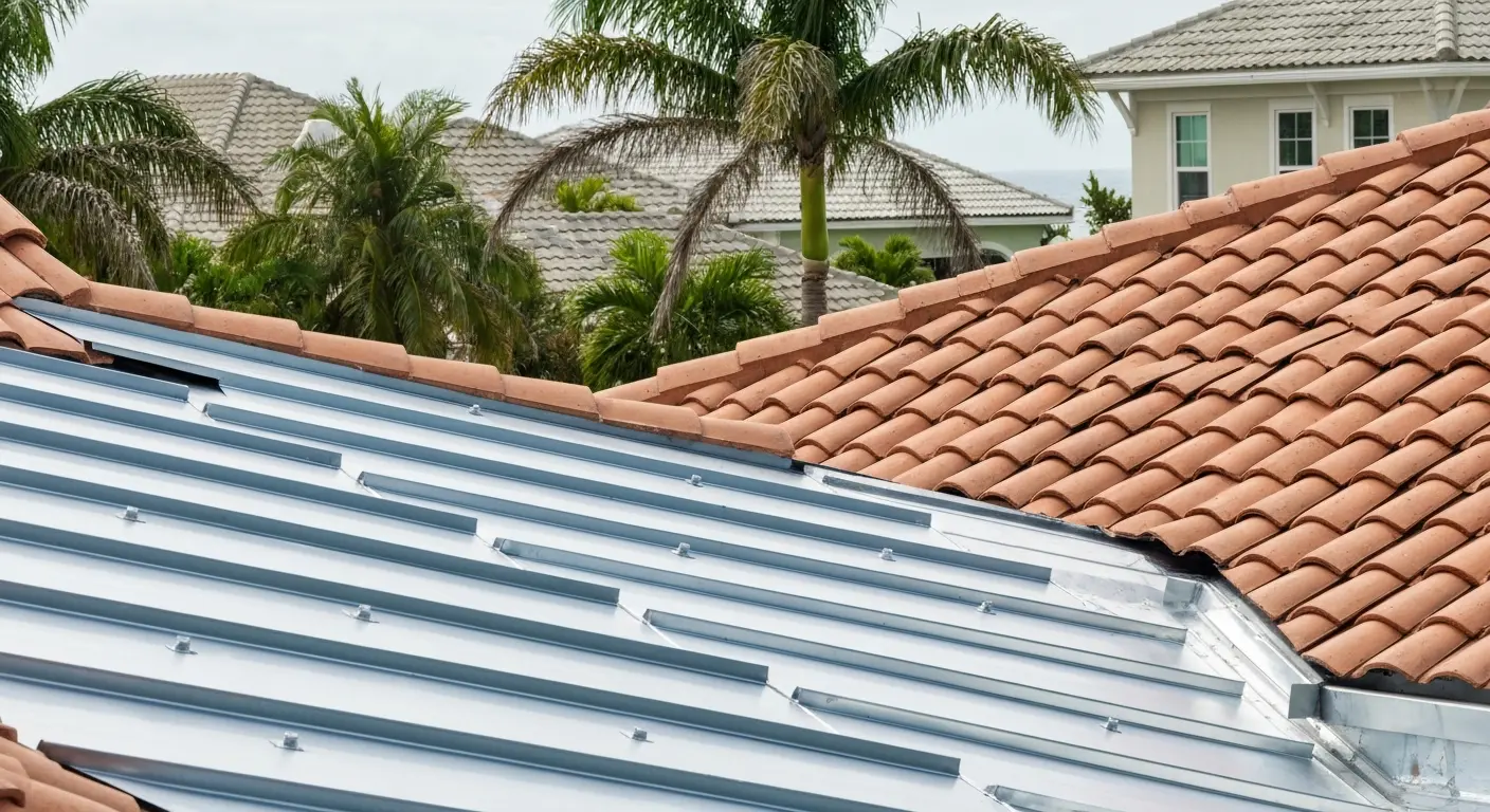 Metal and tile roofing options for Venice