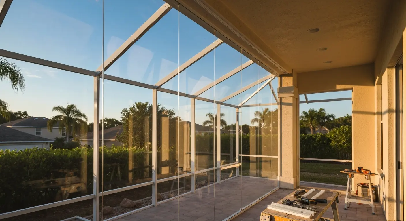 Acrylic window lanai enclosure