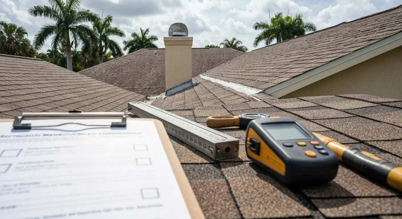 Roof maintenance inspection
