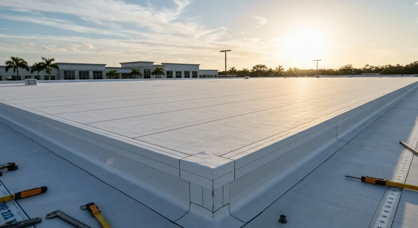Flat roof installation