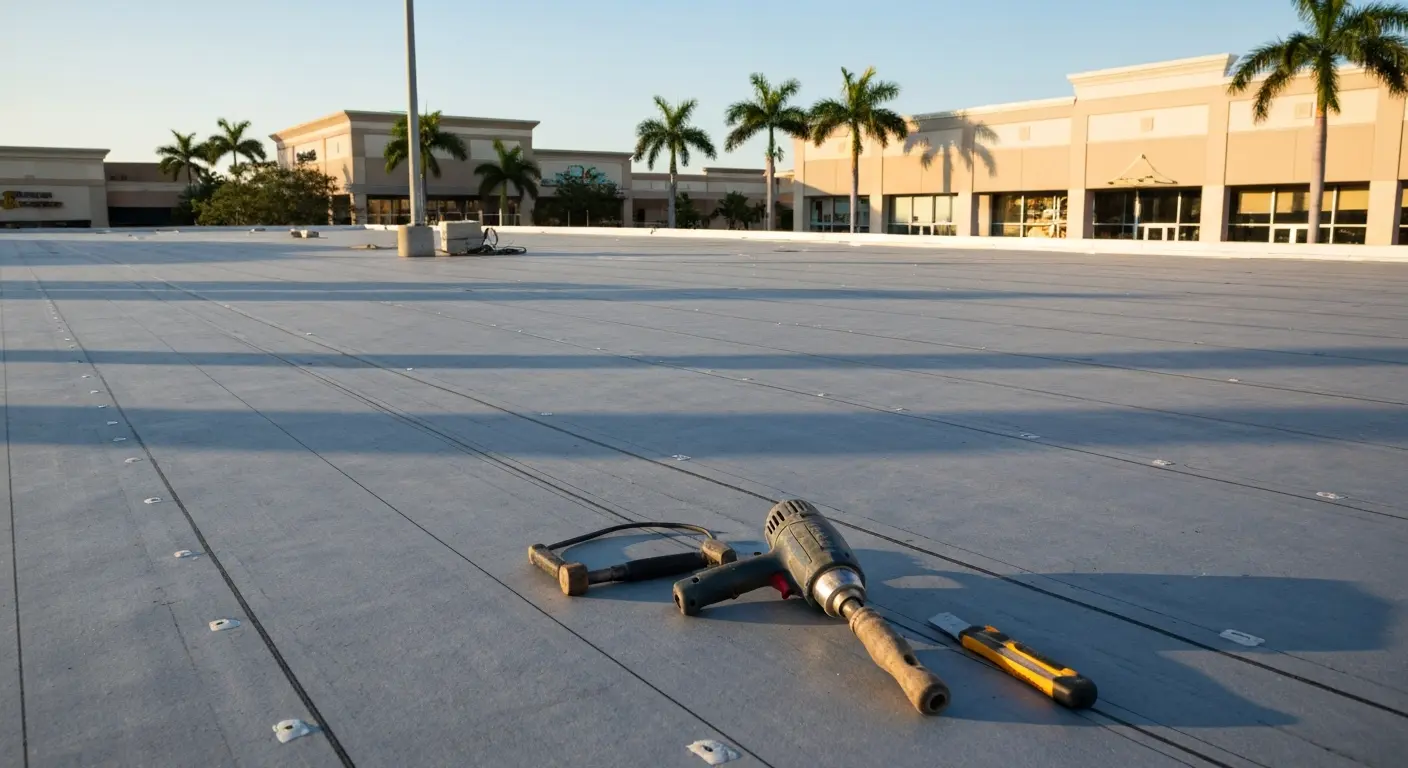 Flat roof repair project