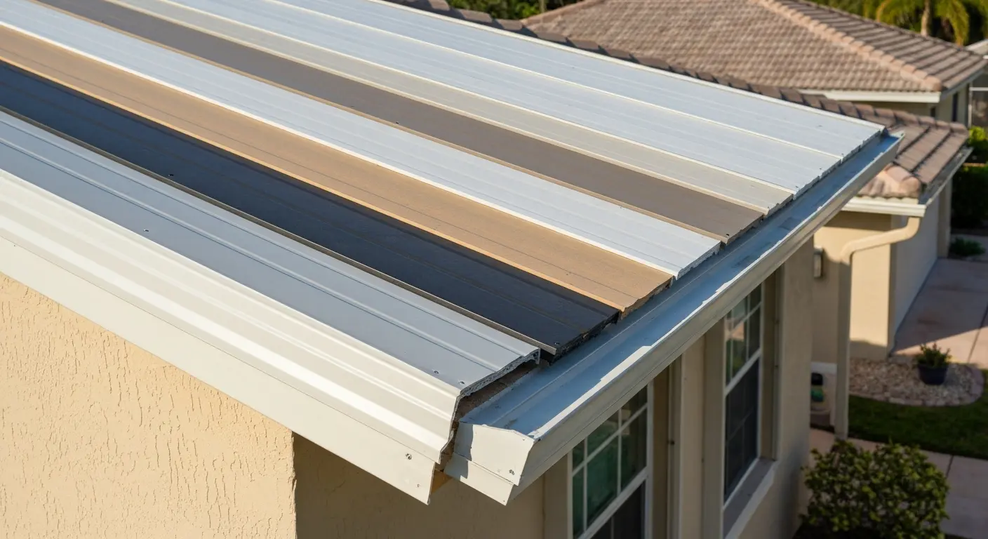 Aluminum and vinyl soffit materials