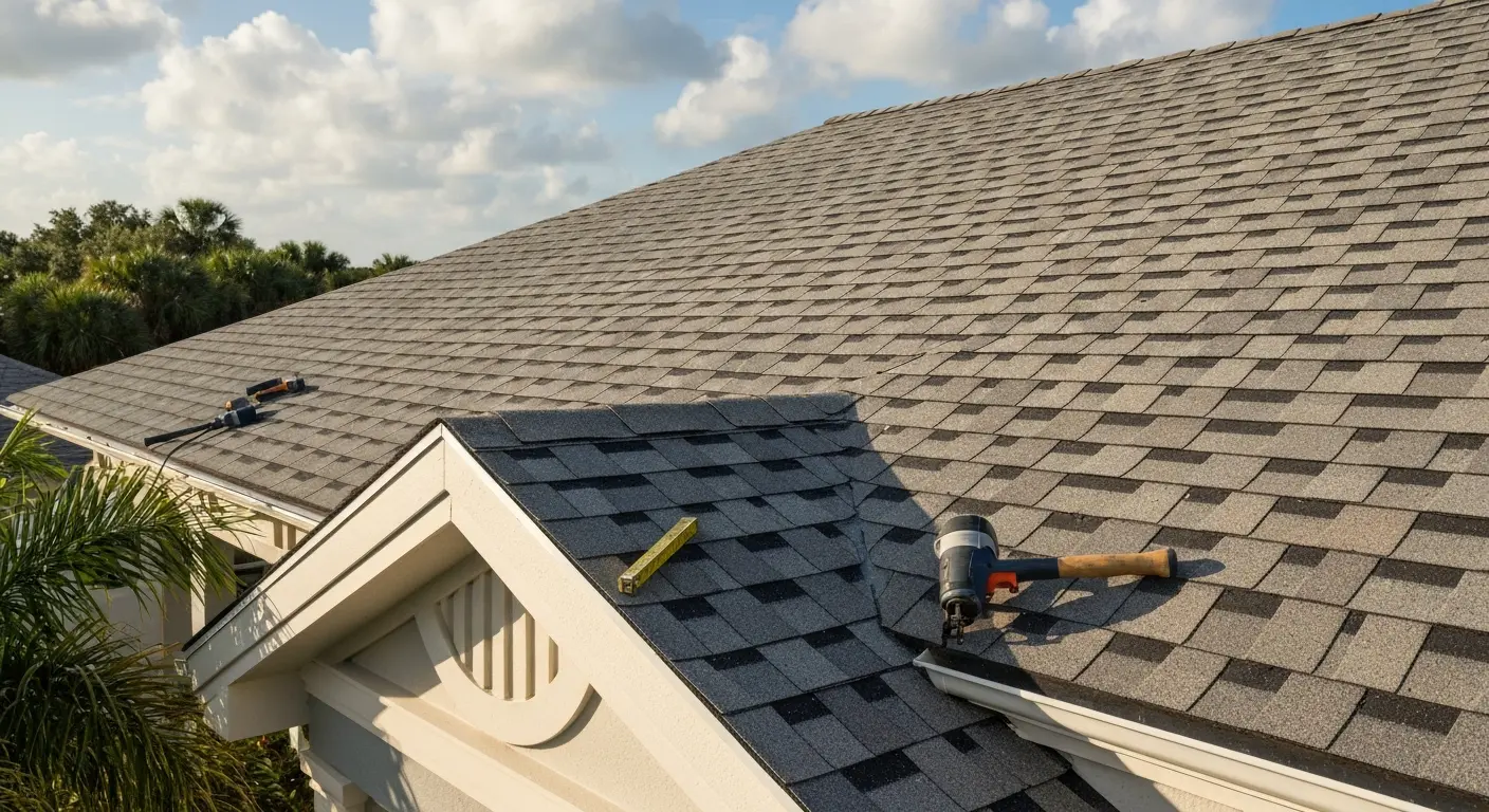 Residential roof replacement in Barefoot Beach