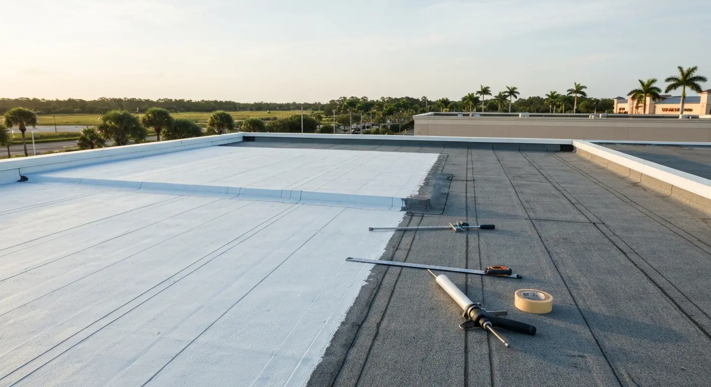 Commercial flat roof repair