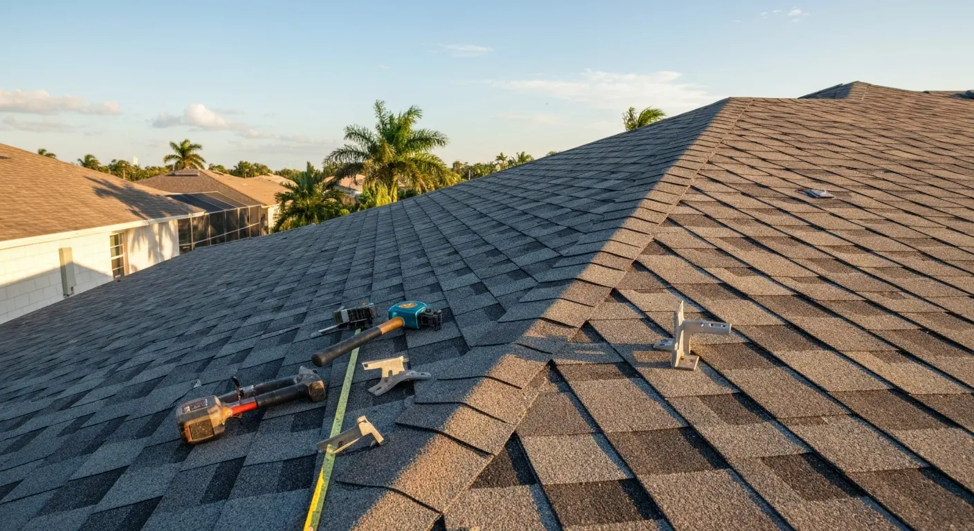 Residential roof repair in Cape Coral