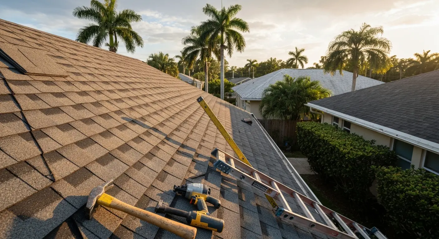 Storm damage roof repair