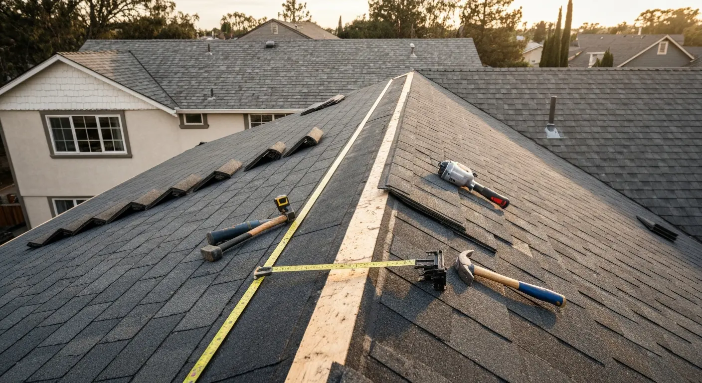 Storm damage roof repair