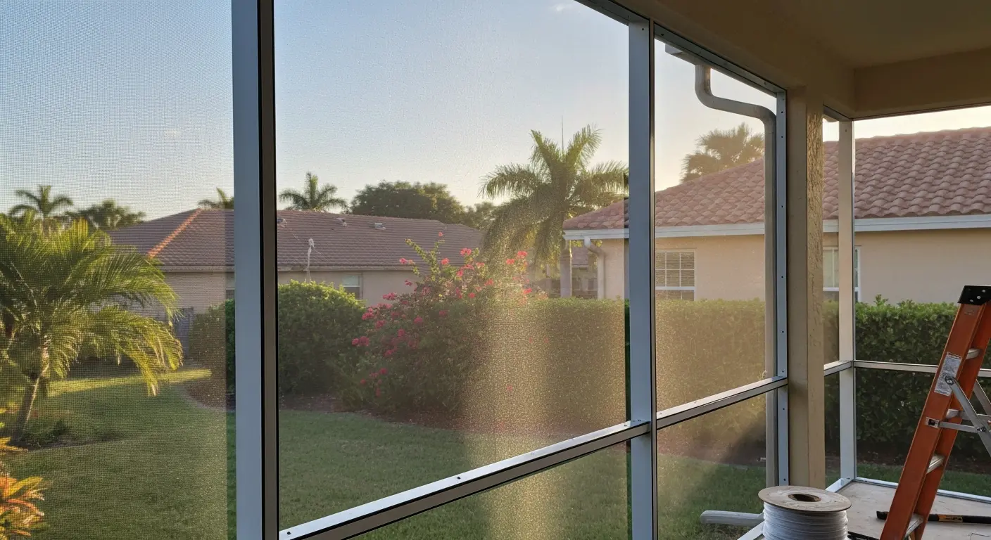 Lanai screening installation