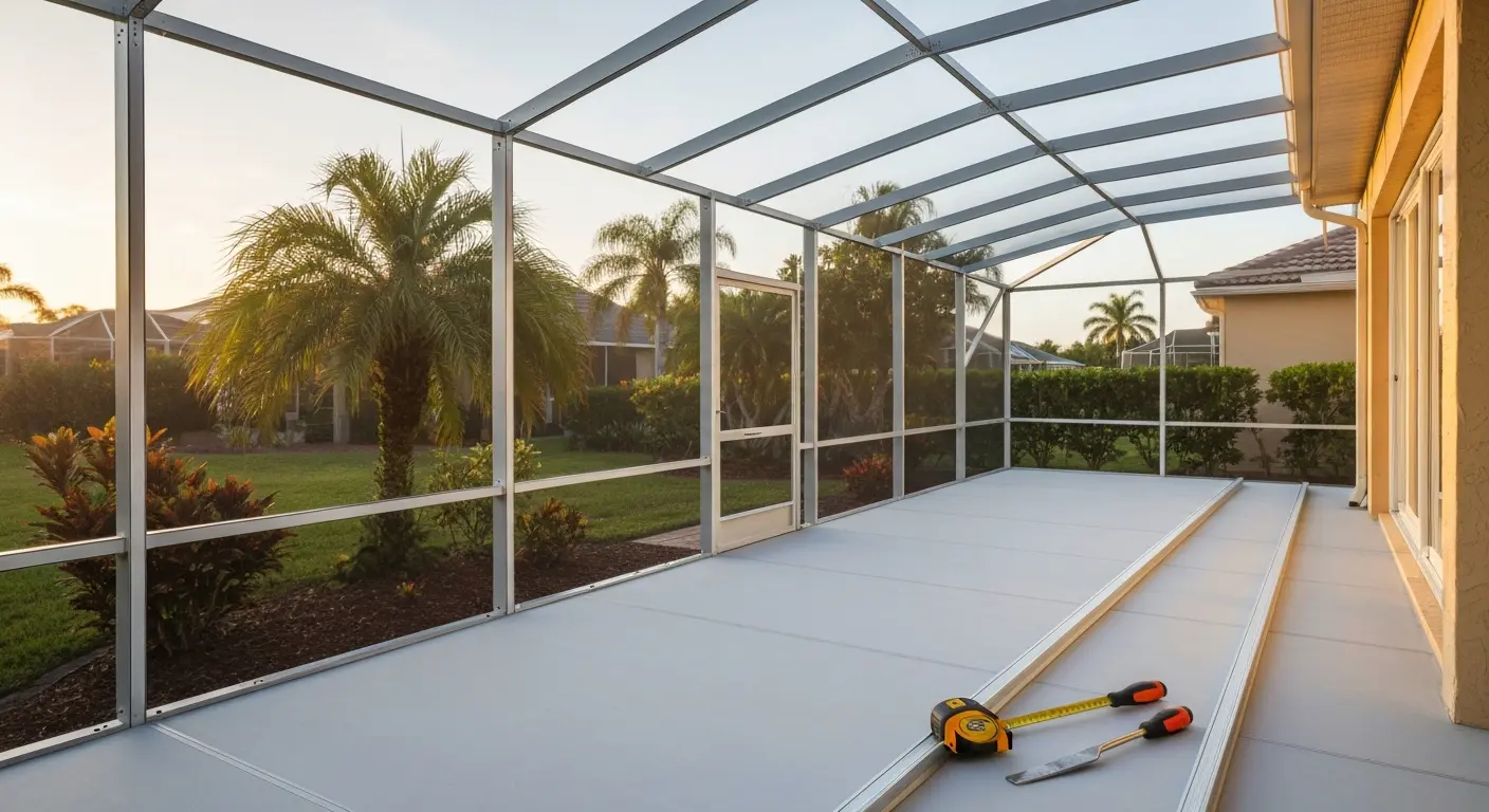 Lanai screening installation in Fort Myers