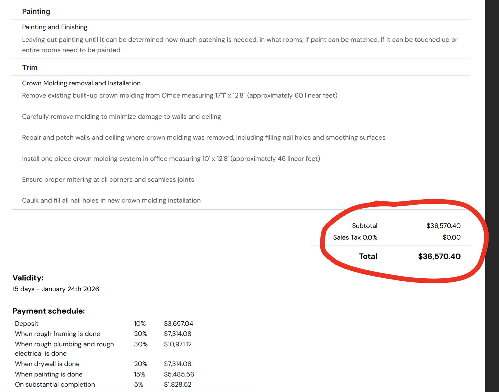 $21,606 Bathroom Remodel Contract