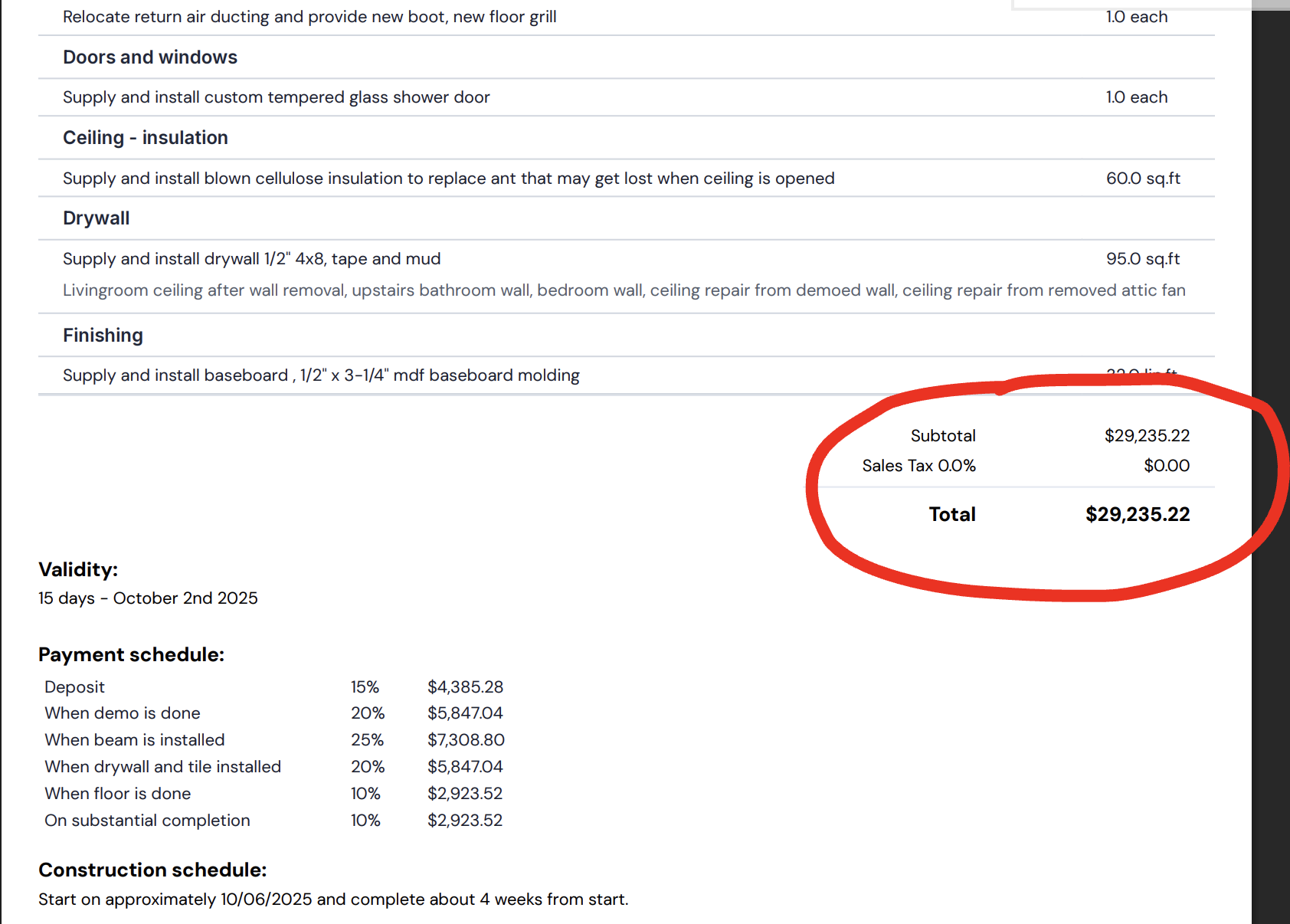 $88,792 Kitchen Remodel Contract