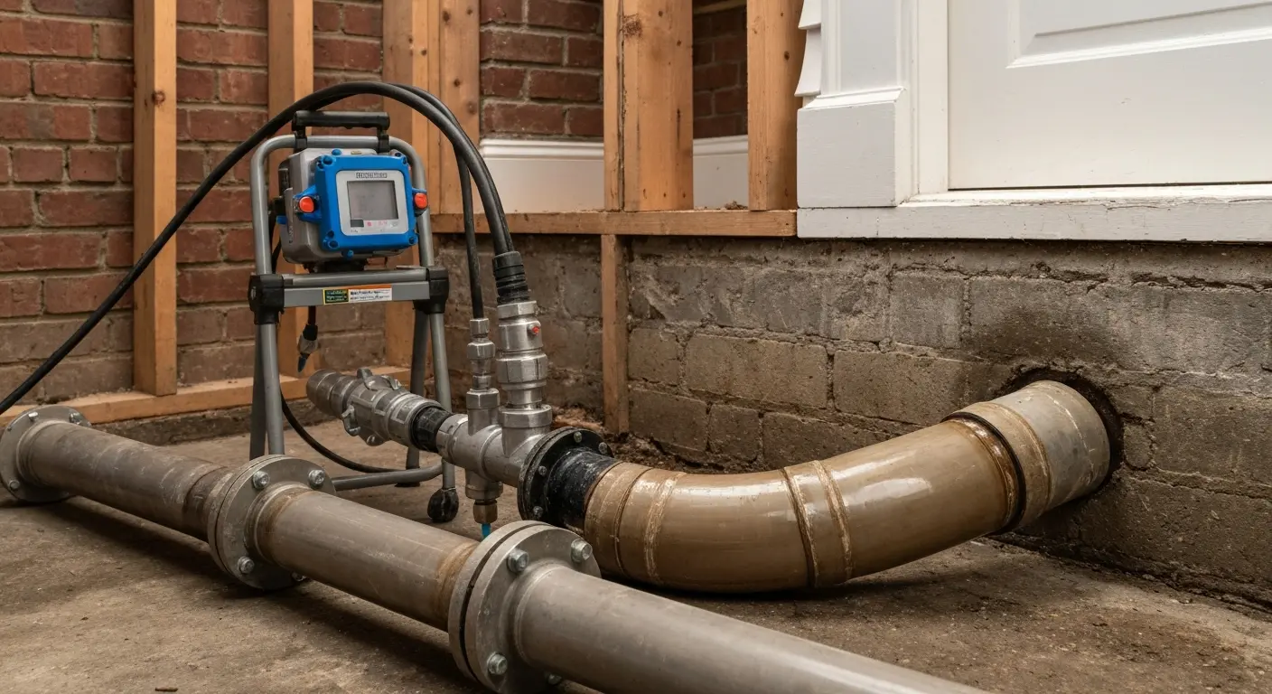 Sewer line cleaning equipment