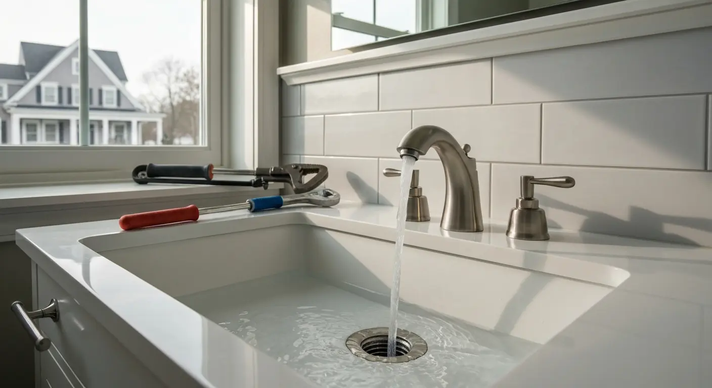 Bathroom sink drain clearing