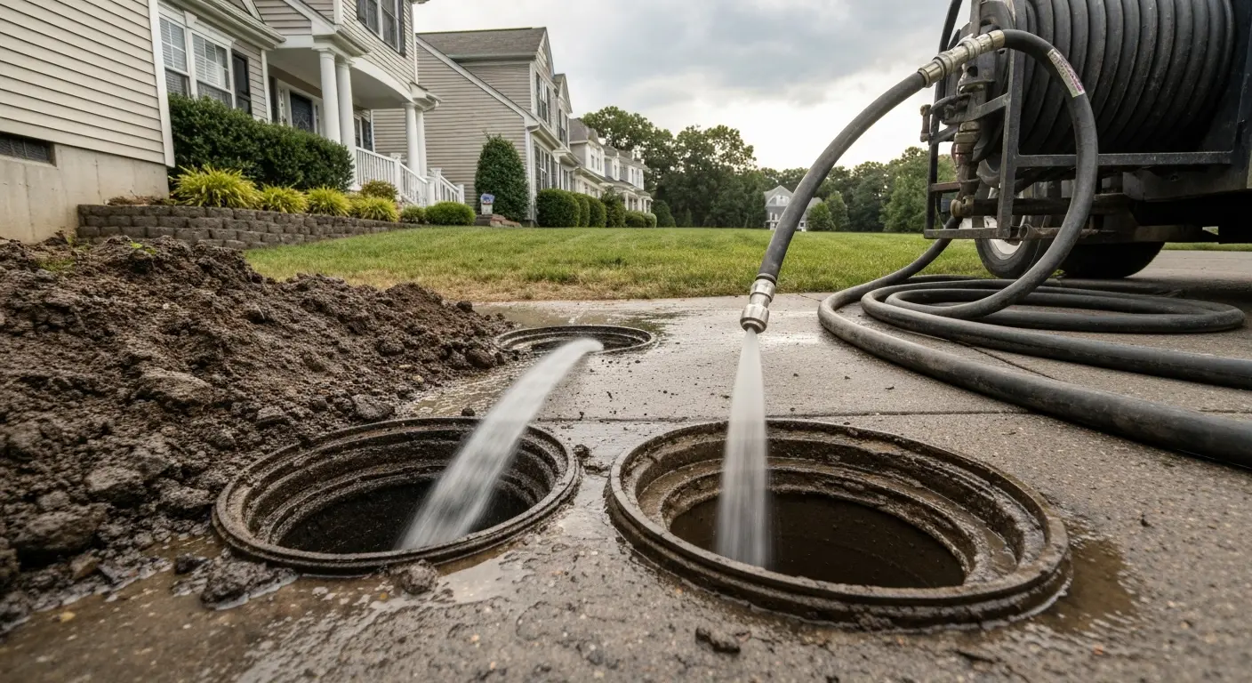 Drain cleaning in Warren County home