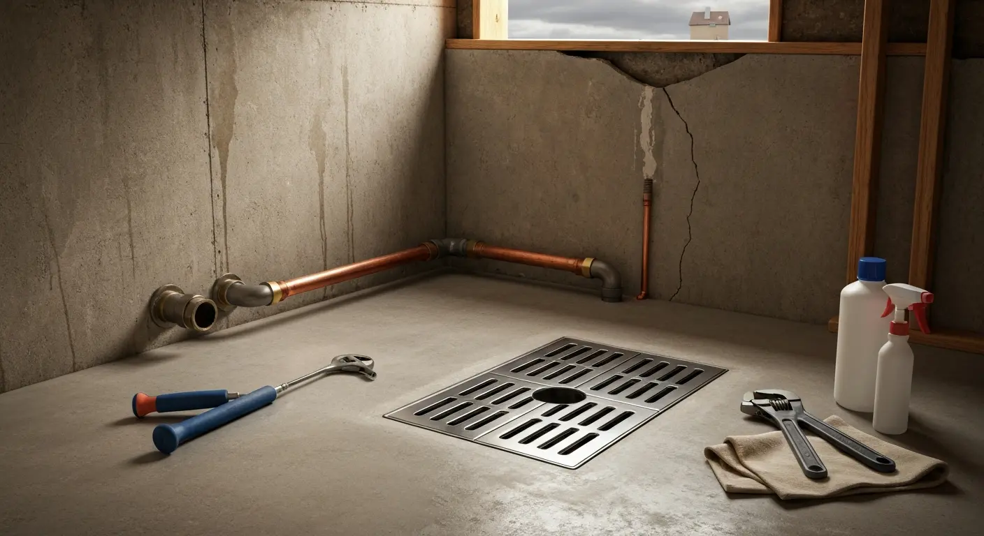 Basement drain maintenance