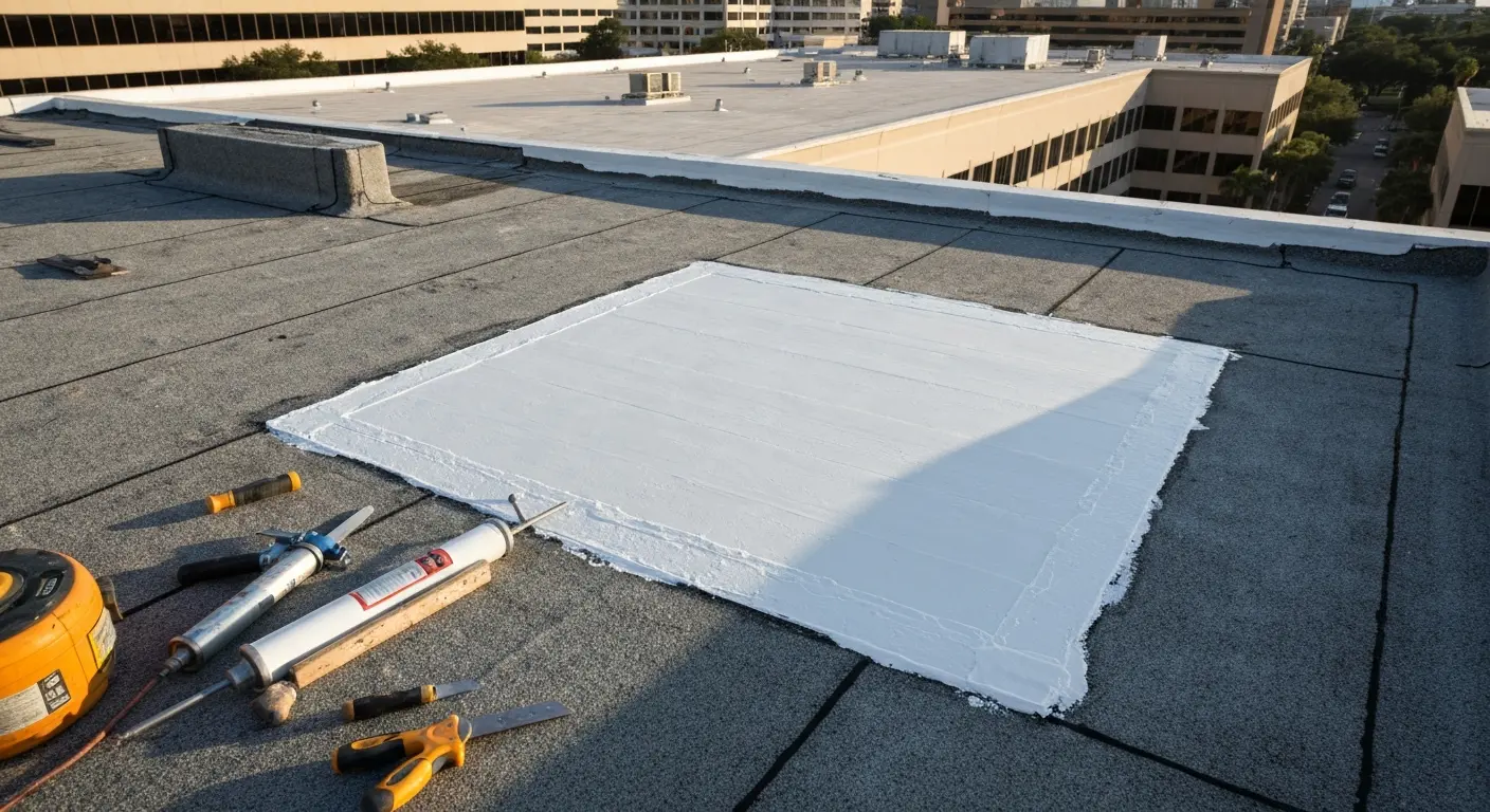 Leak repair on flat roof