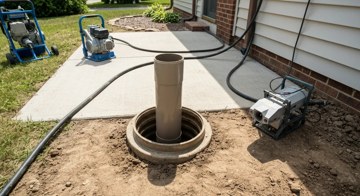 Main sewer line service