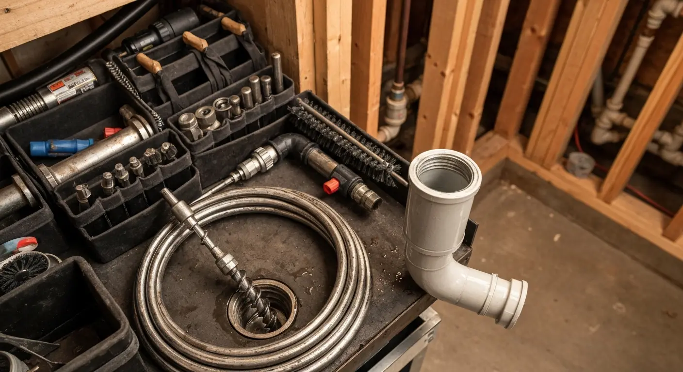 Drain cleaning equipment in Morris County home