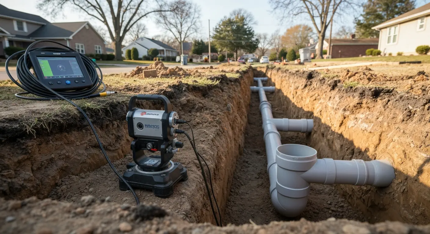 Sewer line repair work