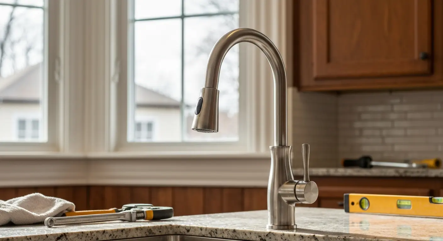 Kitchen faucet installation