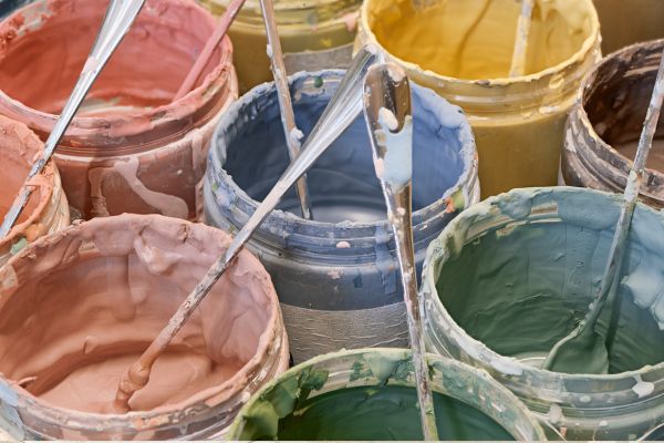 oil based colorful paint