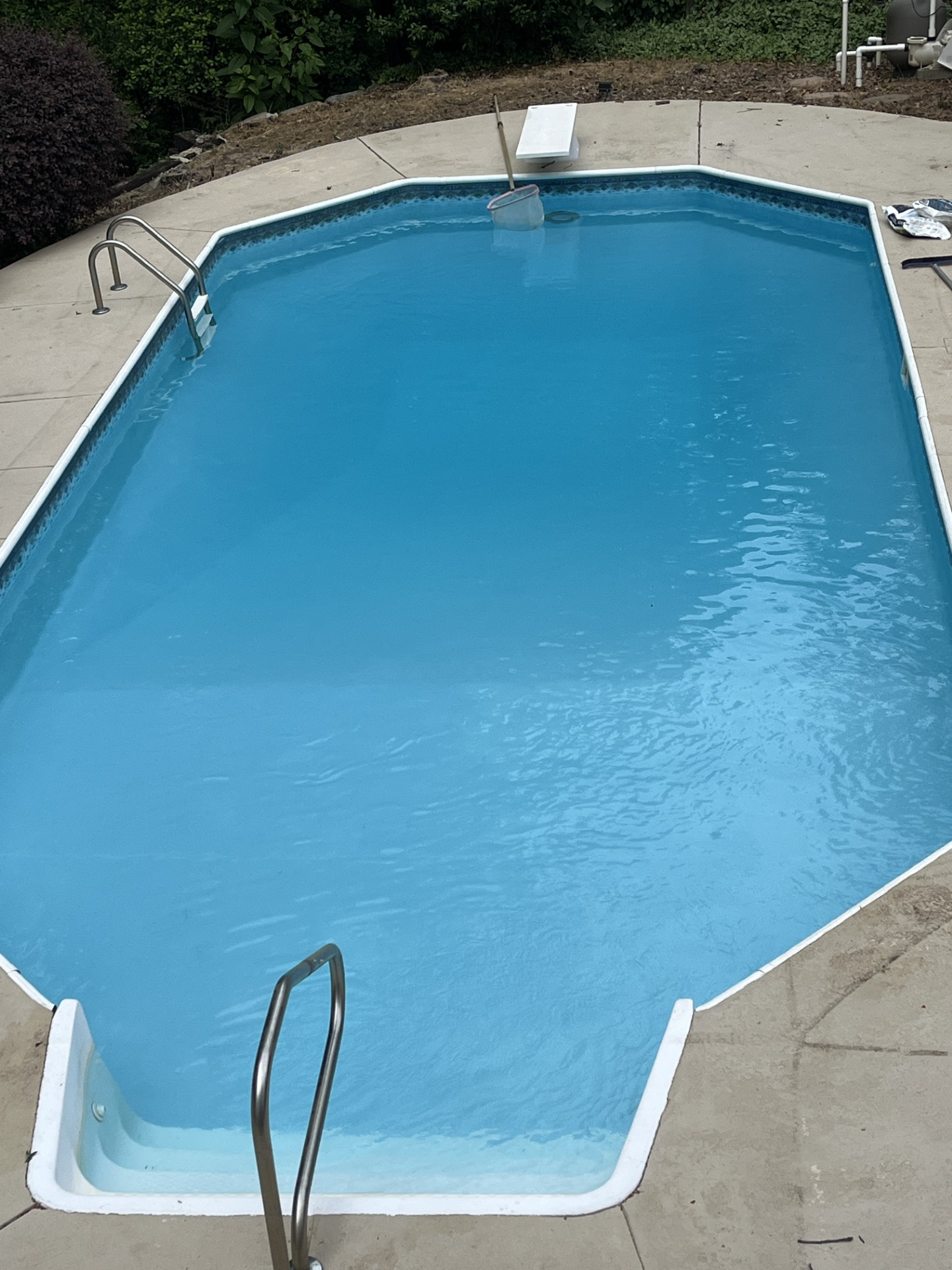 After - Crystal clear blue pool