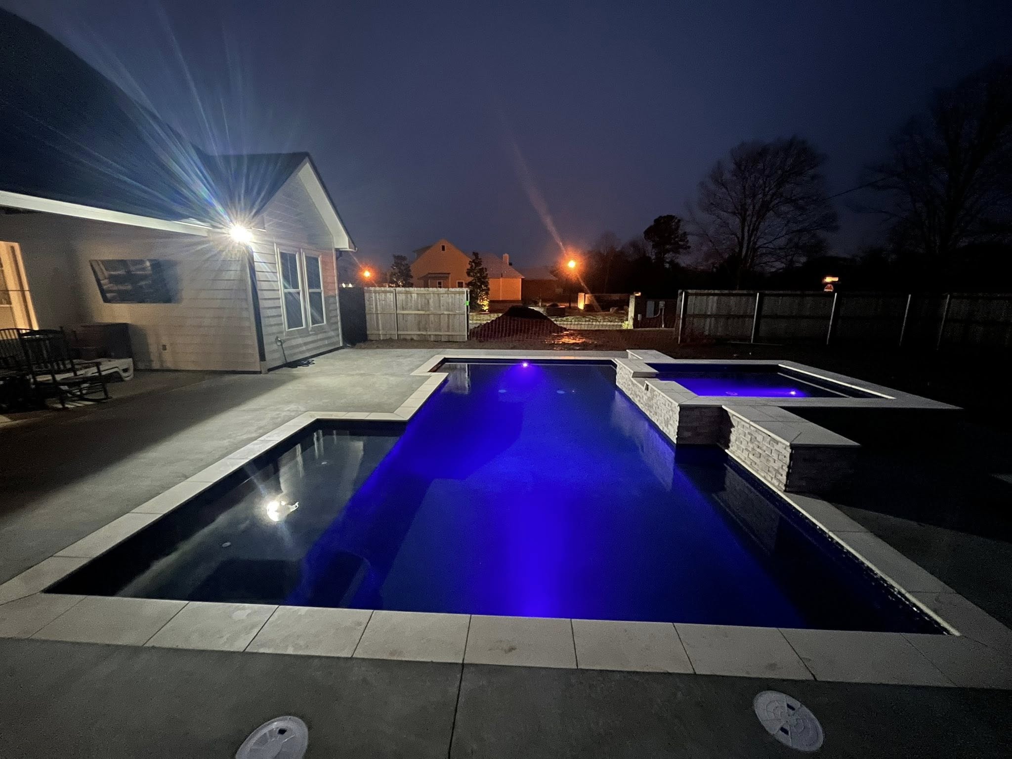 Luxury custom backyard pool by Skys The Limit