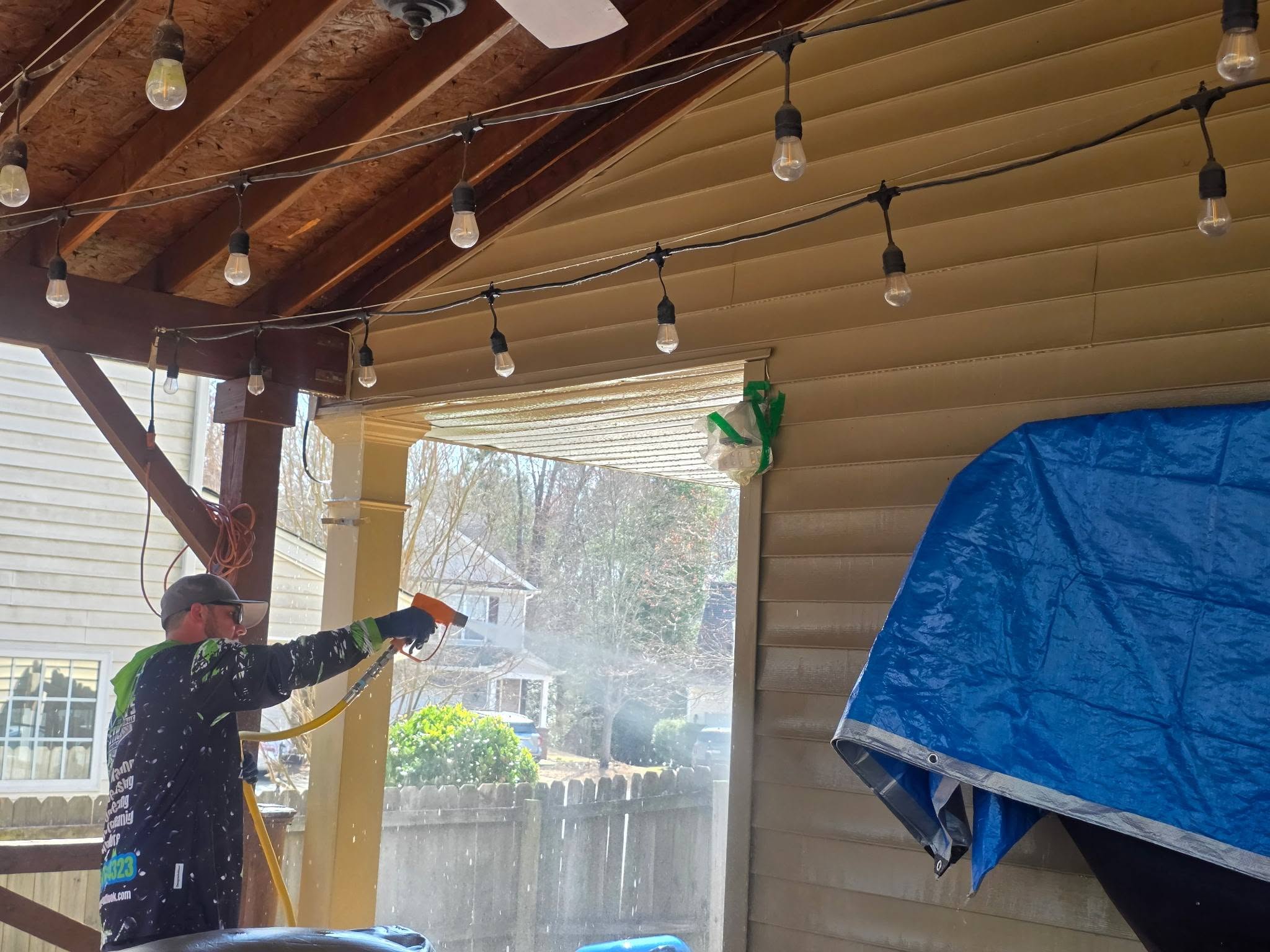 Porch and window cleaning project