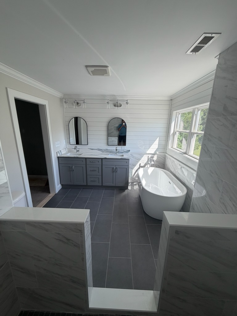 Residential bathroom remodeling project by Ashore Plumbing