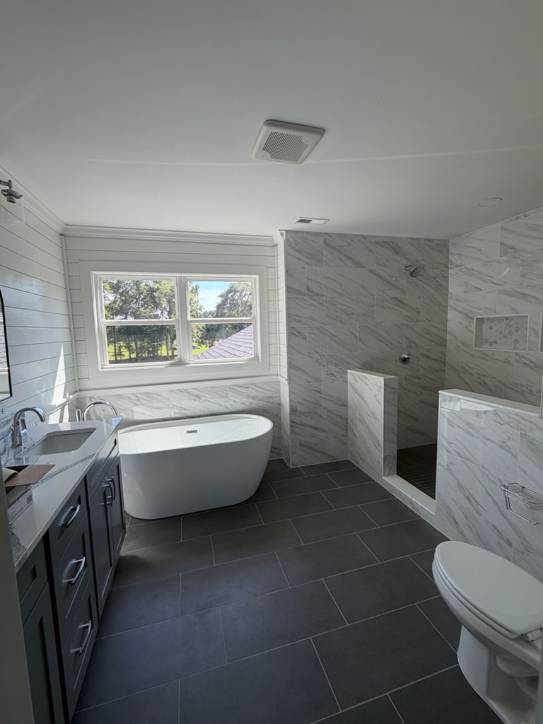 Ashore Plumbing bathroom remodeling project