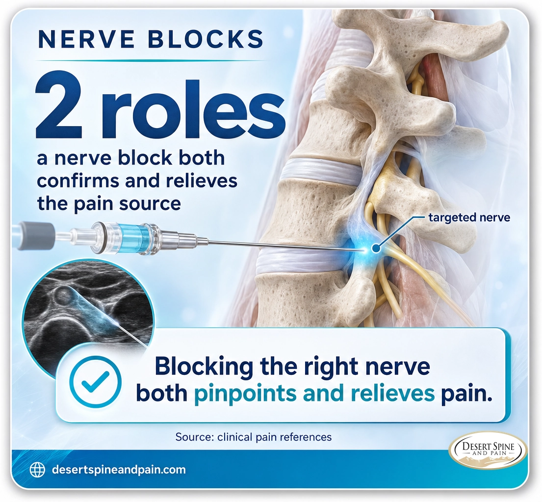 Nerve blocks: an image-guided block that both confirms the pain source and relieves it