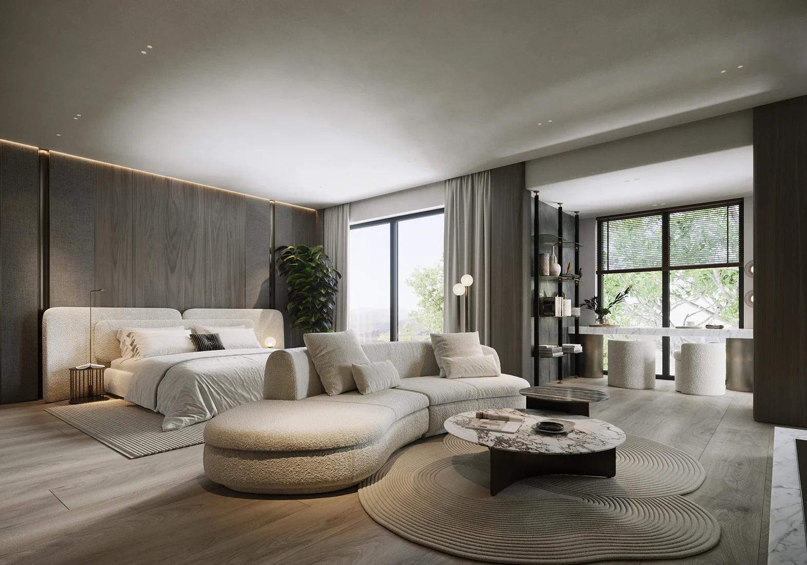 Osprey - architectural rendering of the curved living space