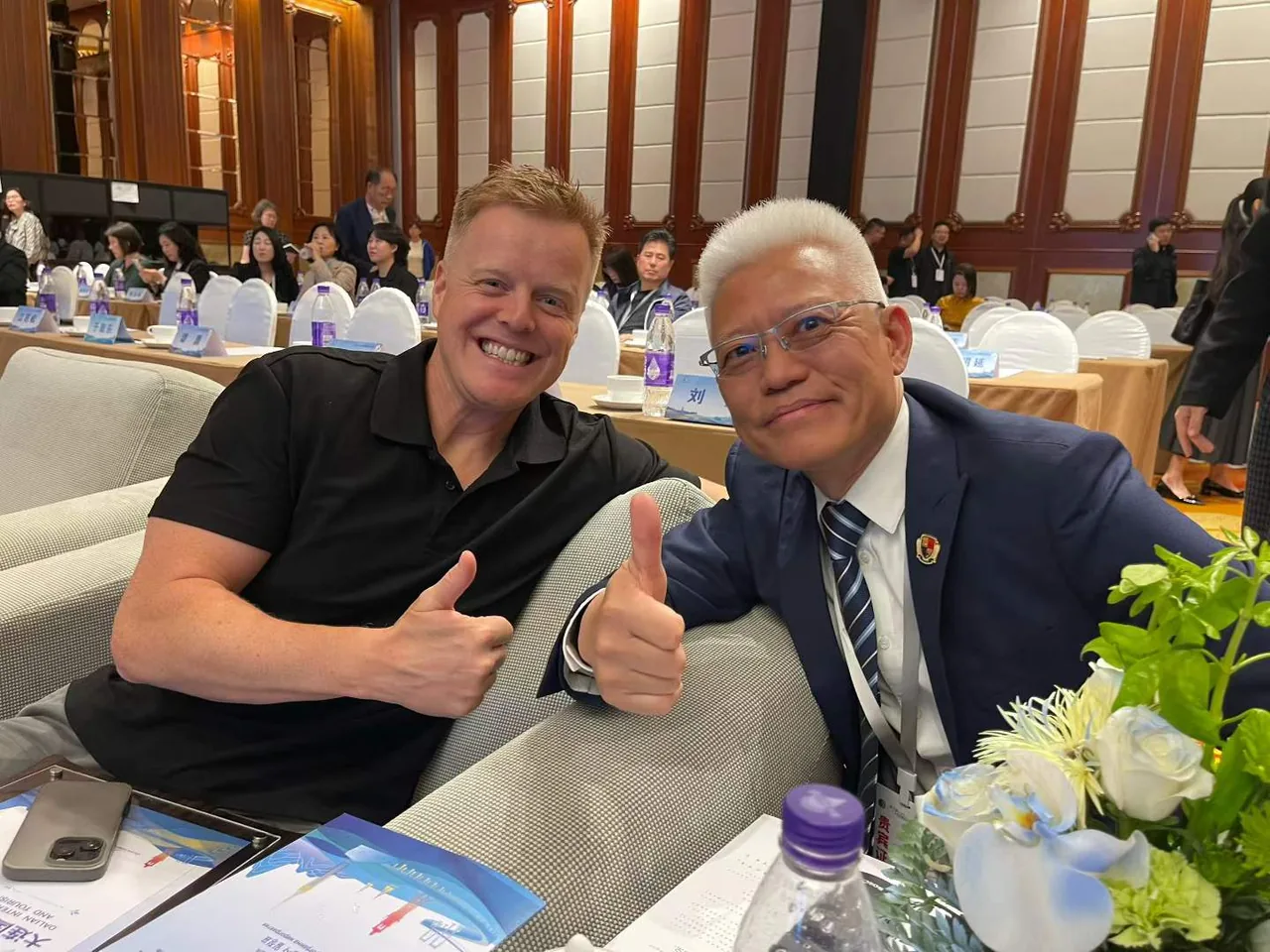 Prime Quality Group Advisor Jack Jiang with international blogger Tyler