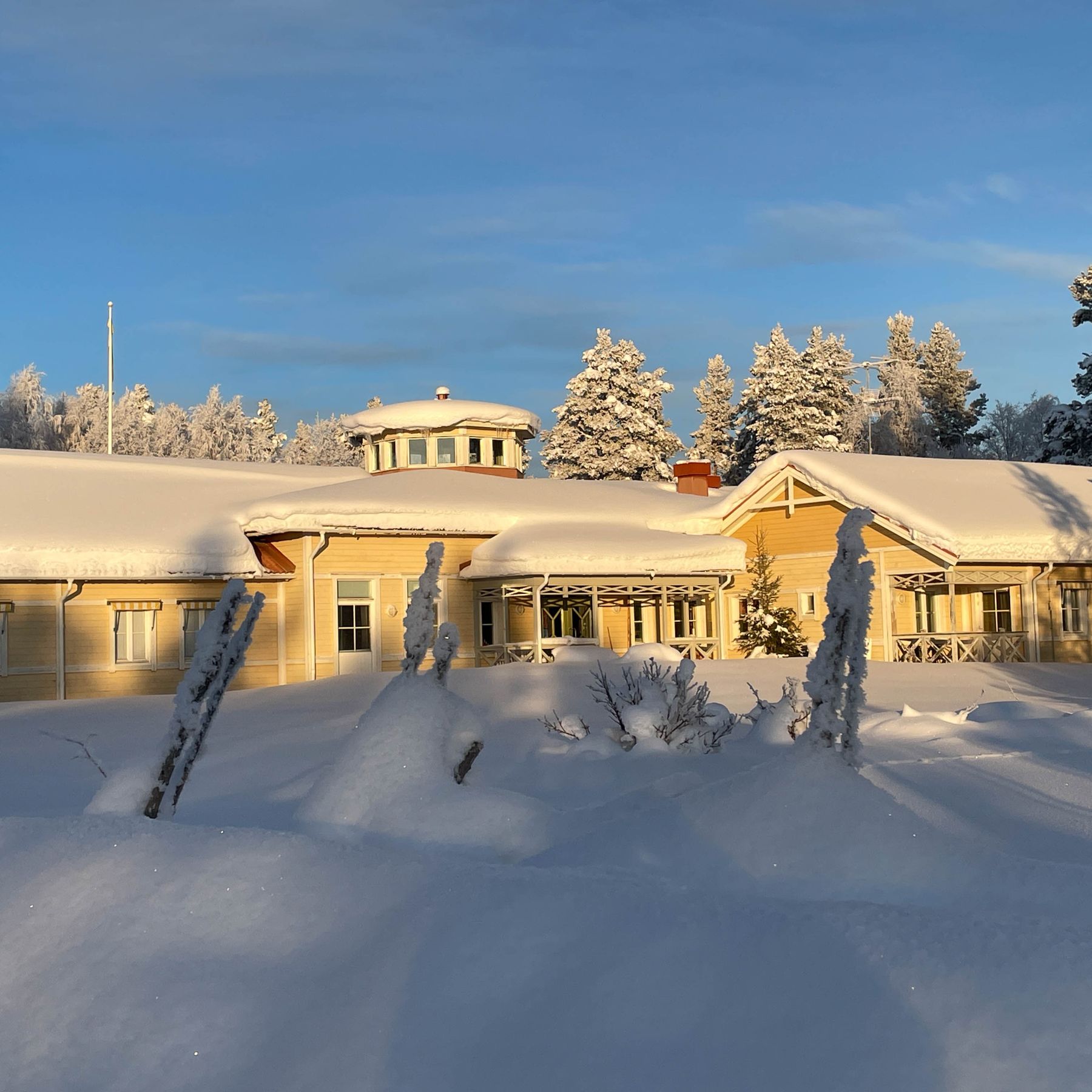Hus Hotell Hunge in de winter