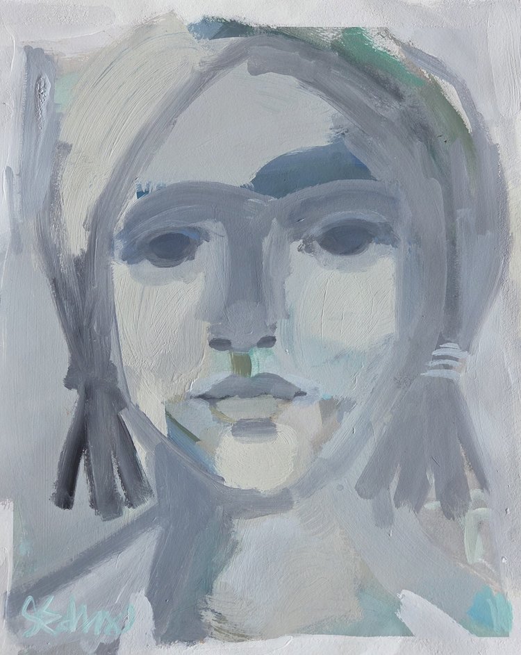 lavender girl painted by Sonya Edwards of Dallas, TX