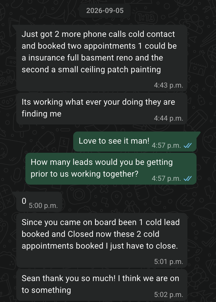 Client results showing review growth and business expansion